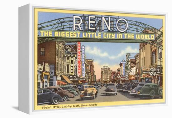 Virginia Street, Reno, Nevada-null-Framed Stretched Canvas