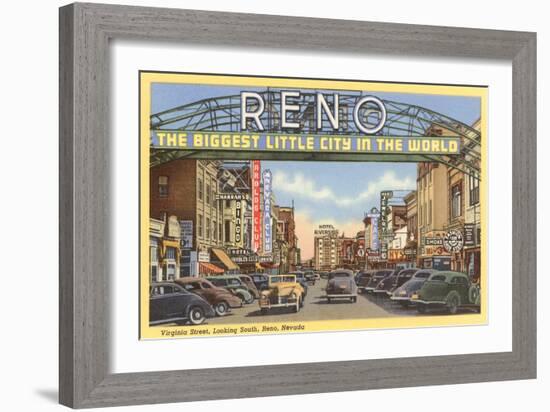Virginia Street, Reno, Nevada-null-Framed Art Print