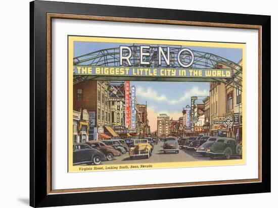 Virginia Street, Reno, Nevada-null-Framed Art Print