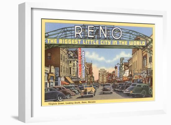 Virginia Street, Reno, Nevada-null-Framed Art Print