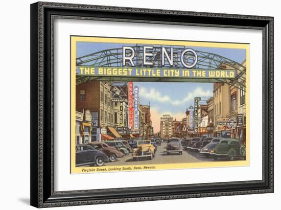 Virginia Street, Reno, Nevada-null-Framed Art Print