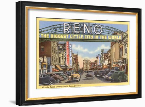 Virginia Street, Reno, Nevada-null-Framed Art Print