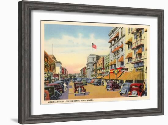 Virginia Street, Reno, Nevada-null-Framed Art Print