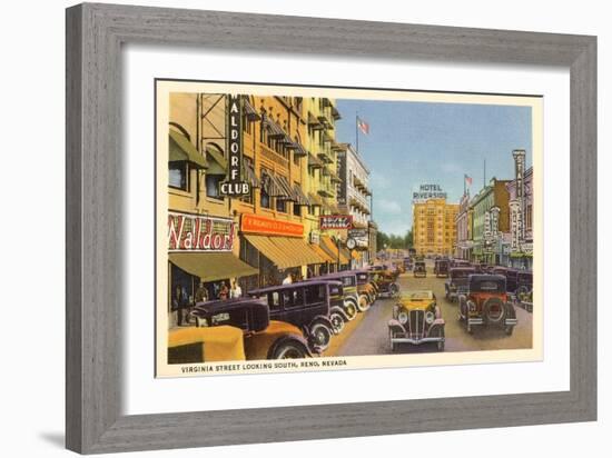 Virginia Street, Reno, Nevada-null-Framed Art Print