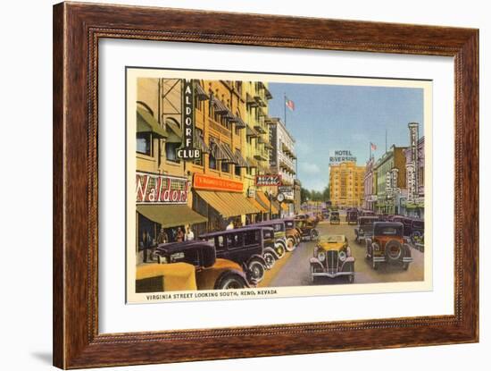 Virginia Street, Reno, Nevada-null-Framed Art Print