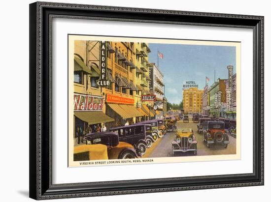 Virginia Street, Reno, Nevada-null-Framed Art Print