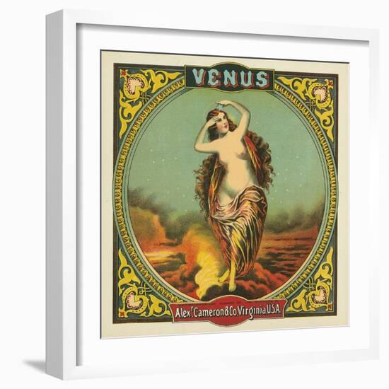 Virginia, Venus Brand Tobacco Label-Lantern Press-Framed Art Print