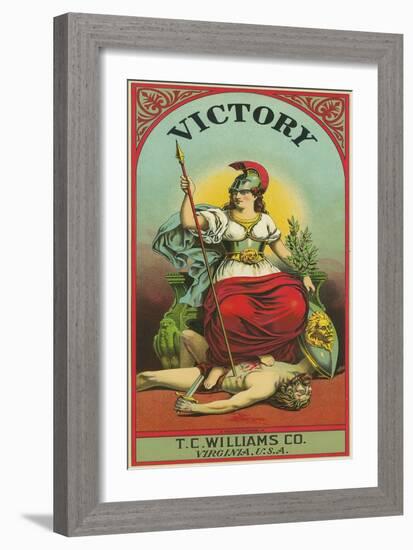 Virginia, Victory Brand Tobacco Label-Lantern Press-Framed Art Print