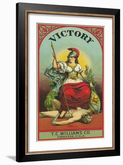 Virginia, Victory Brand Tobacco Label-Lantern Press-Framed Art Print