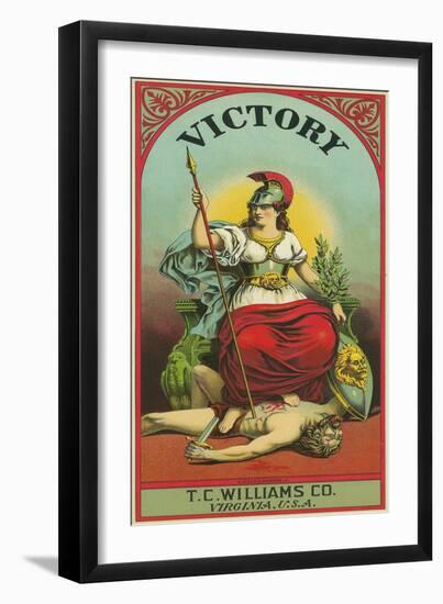 Virginia, Victory Brand Tobacco Label-Lantern Press-Framed Art Print