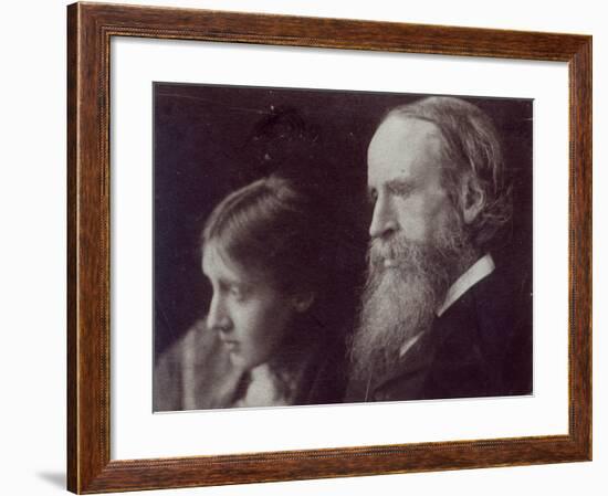 Virginia Woolf and Her Father Sir Leslie Stephen, C.1903-null-Framed Giclee Print