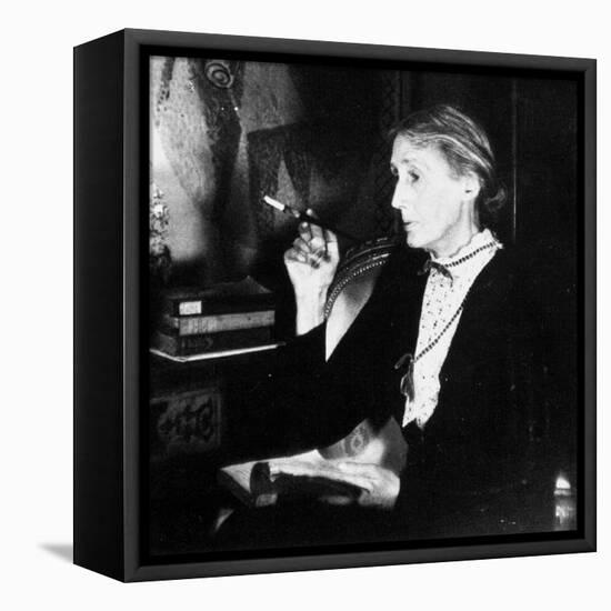 Virginia Woolf (B/W Photo)-null-Framed Premier Image Canvas