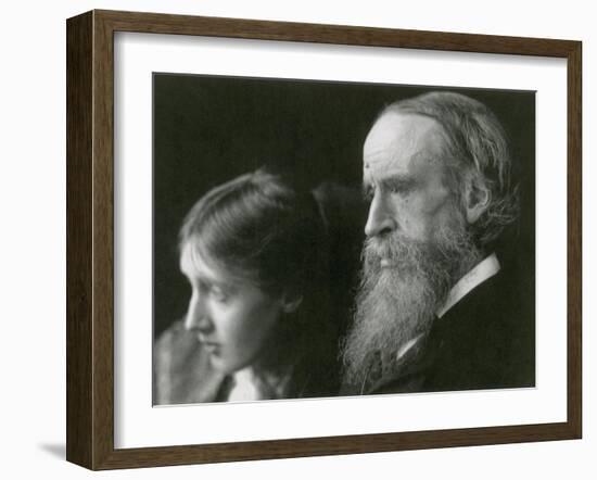 Virginia Woolf with her Father-Science Source-Framed Giclee Print