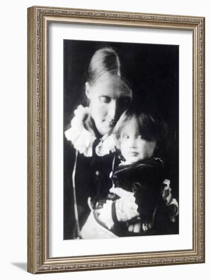 Virginia Woolf, with Her Mother Julia, 1884-null-Framed Giclee Print