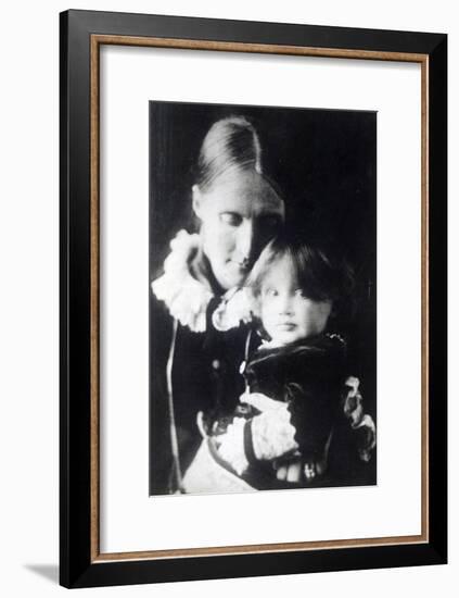 Virginia Woolf, with Her Mother Julia, 1884-null-Framed Giclee Print