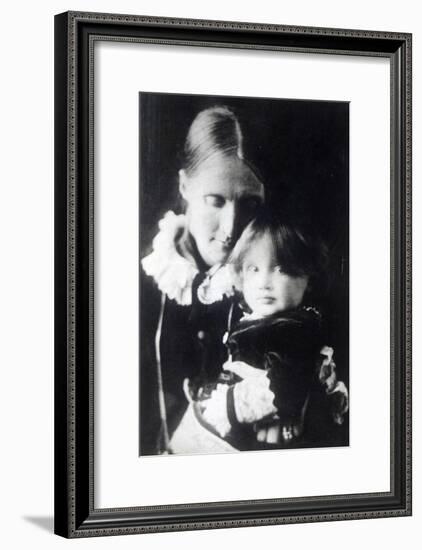 Virginia Woolf, with Her Mother Julia, 1884-null-Framed Giclee Print
