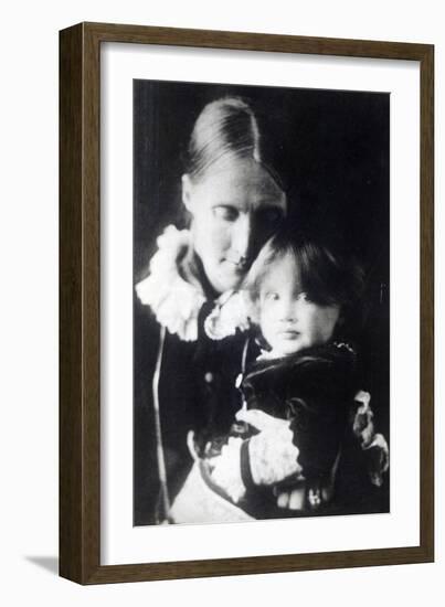 Virginia Woolf, with Her Mother Julia, 1884-null-Framed Giclee Print