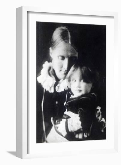 Virginia Woolf, with Her Mother Julia, 1884-null-Framed Giclee Print