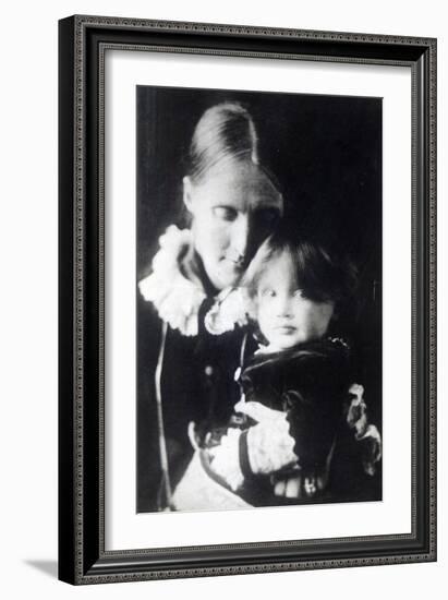 Virginia Woolf, with Her Mother Julia, 1884-null-Framed Giclee Print