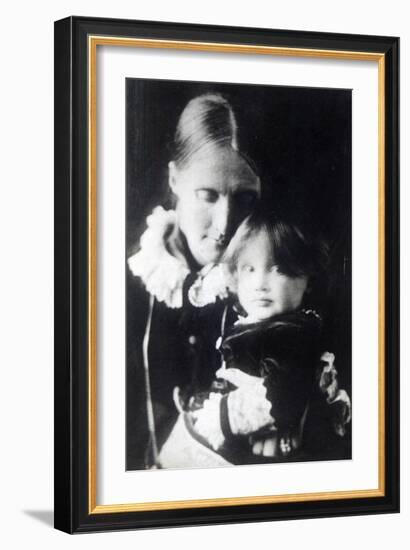 Virginia Woolf, with Her Mother Julia, 1884-null-Framed Giclee Print