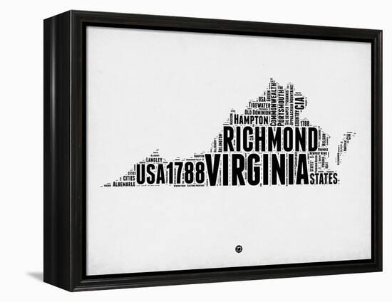 Virginia Word Cloud 2-NaxArt-Framed Stretched Canvas