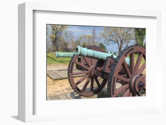 Virginia, Yorktown, Cannon on Battlefield-Jim Engelbrecht-Framed Photographic Print