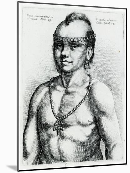 Virginian Indian, 1645-Wenceslaus Hollar-Mounted Giclee Print