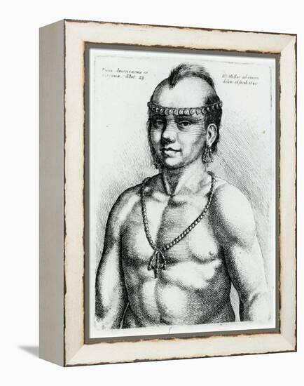 Virginian Indian, 1645-Wenceslaus Hollar-Framed Premier Image Canvas