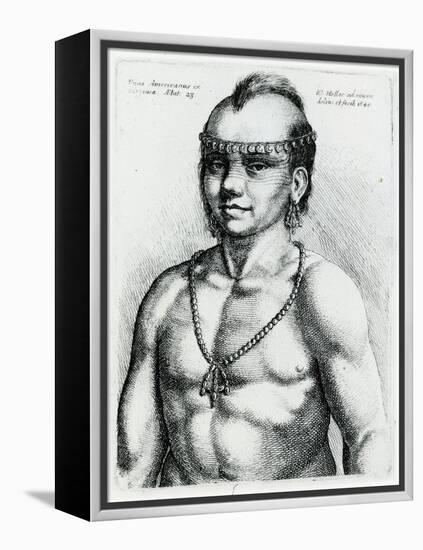 Virginian Indian, 1645-Wenceslaus Hollar-Framed Premier Image Canvas