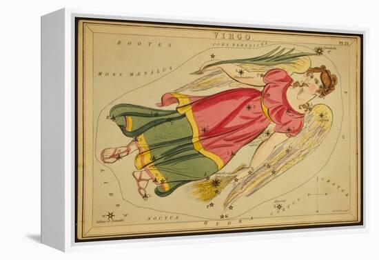 Virgo Constellation, Zodiac Sign, 1825-Science Source-Framed Premier Image Canvas