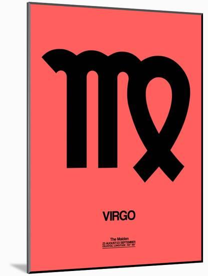 Virgo Zodiac Sign Black-NaxArt-Mounted Art Print