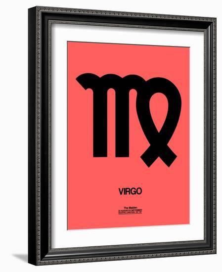 Virgo Zodiac Sign Black-NaxArt-Framed Art Print