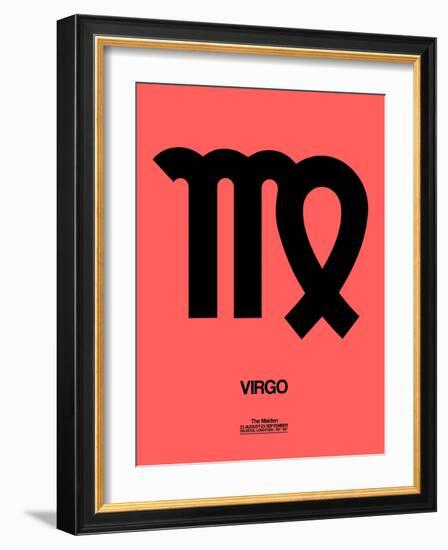 Virgo Zodiac Sign Black-NaxArt-Framed Art Print