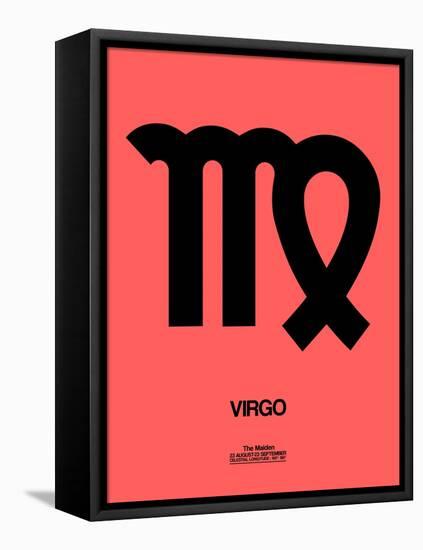 Virgo Zodiac Sign Black-NaxArt-Framed Stretched Canvas