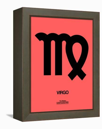 Virgo Zodiac Sign Black-NaxArt-Framed Stretched Canvas