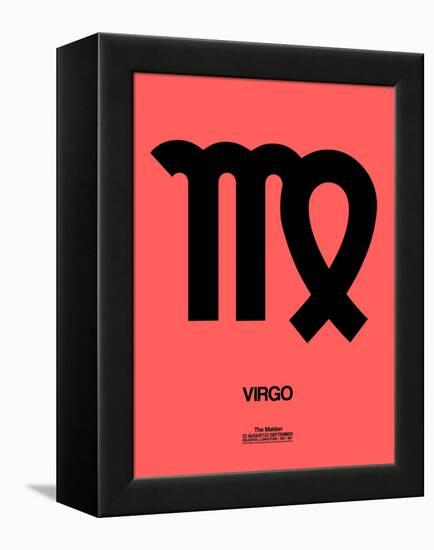 Virgo Zodiac Sign Black-NaxArt-Framed Stretched Canvas