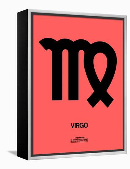 Virgo Zodiac Sign Black-NaxArt-Framed Stretched Canvas