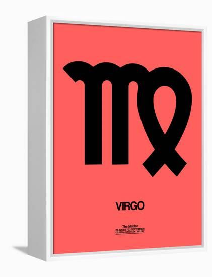 Virgo Zodiac Sign Black-NaxArt-Framed Stretched Canvas