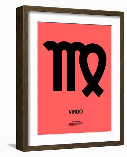 Virgo Zodiac Sign Black-NaxArt-Framed Art Print