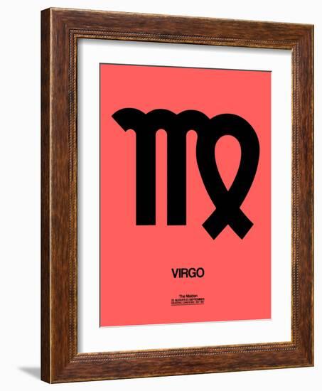 Virgo Zodiac Sign Black-NaxArt-Framed Art Print