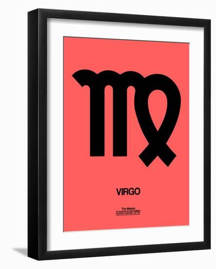 Virgo Zodiac Sign Black-NaxArt-Framed Art Print