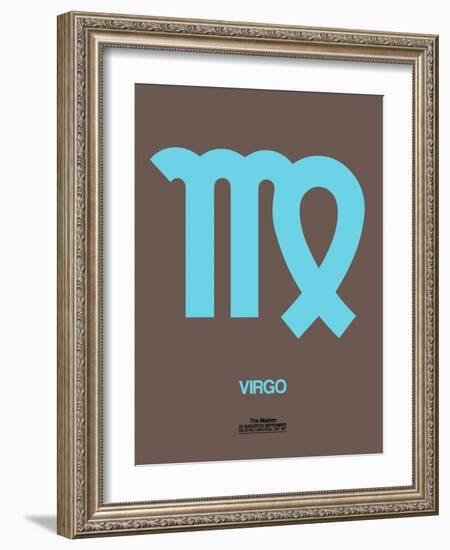 Virgo Zodiac Sign Blue-NaxArt-Framed Art Print