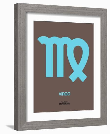 Virgo Zodiac Sign Blue-NaxArt-Framed Art Print