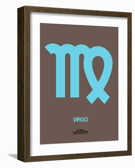 Virgo Zodiac Sign Blue-NaxArt-Framed Art Print