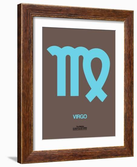 Virgo Zodiac Sign Blue-NaxArt-Framed Art Print