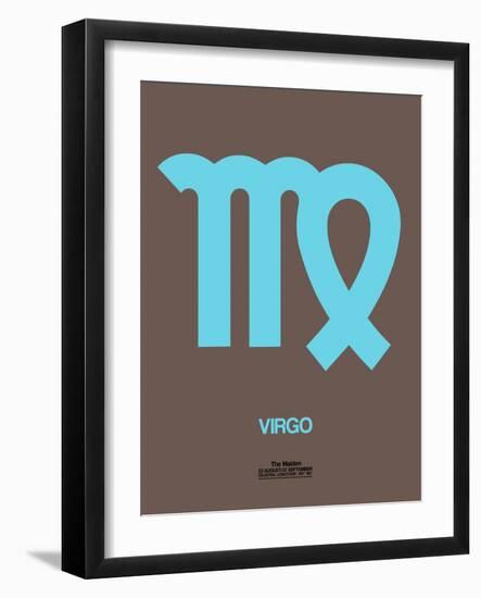 Virgo Zodiac Sign Blue-NaxArt-Framed Art Print