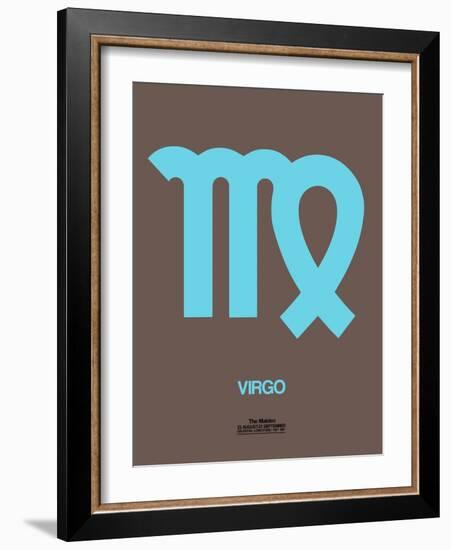 Virgo Zodiac Sign Blue-NaxArt-Framed Art Print