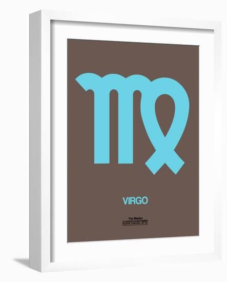 Virgo Zodiac Sign Blue-NaxArt-Framed Art Print