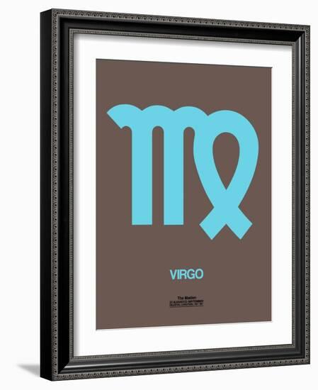 Virgo Zodiac Sign Blue-NaxArt-Framed Art Print