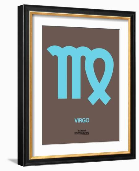 Virgo Zodiac Sign Blue-NaxArt-Framed Art Print